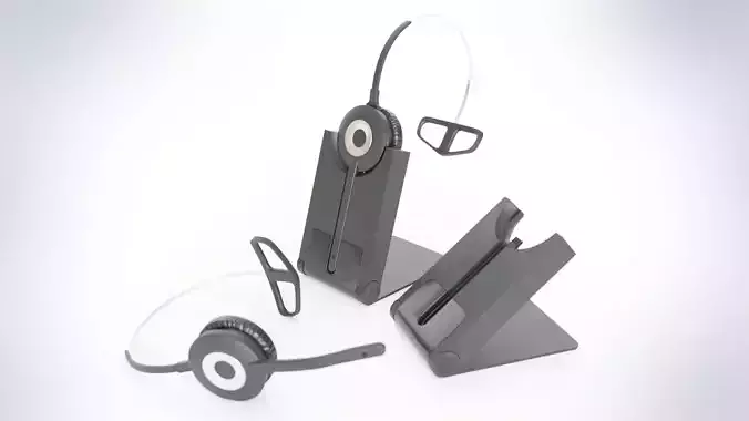 Wireless Professional Headset 3D model