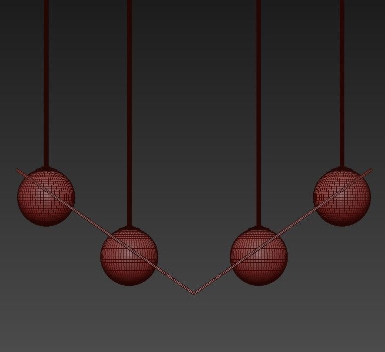 LED direct light pendant lamp LAURENT 3D model_2