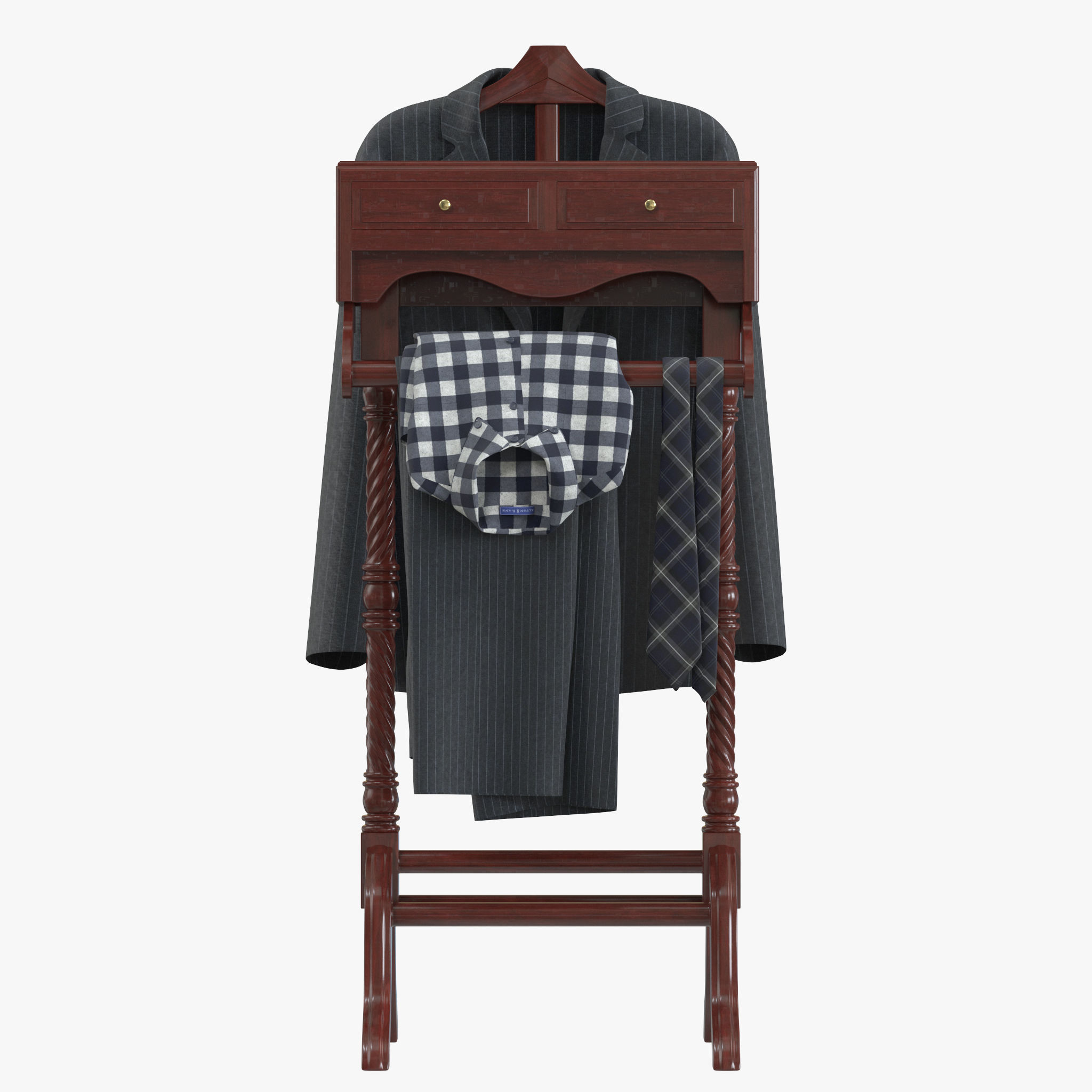Classic Valet Stand 3D model_5