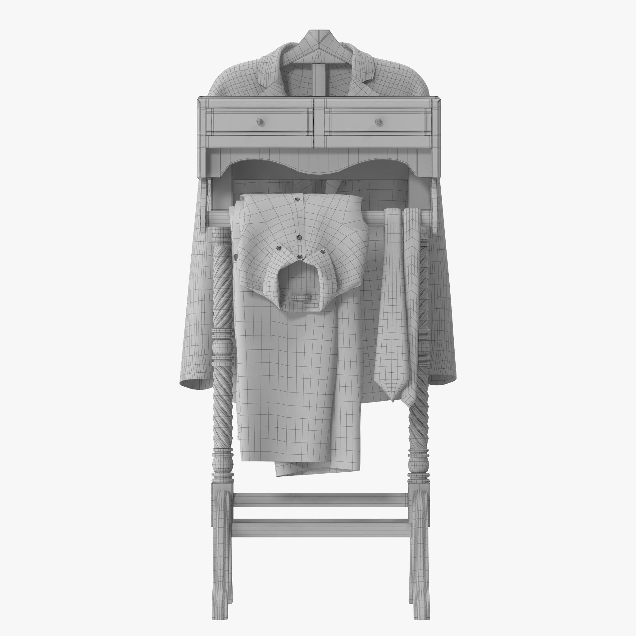 Classic Valet Stand 3D model_11