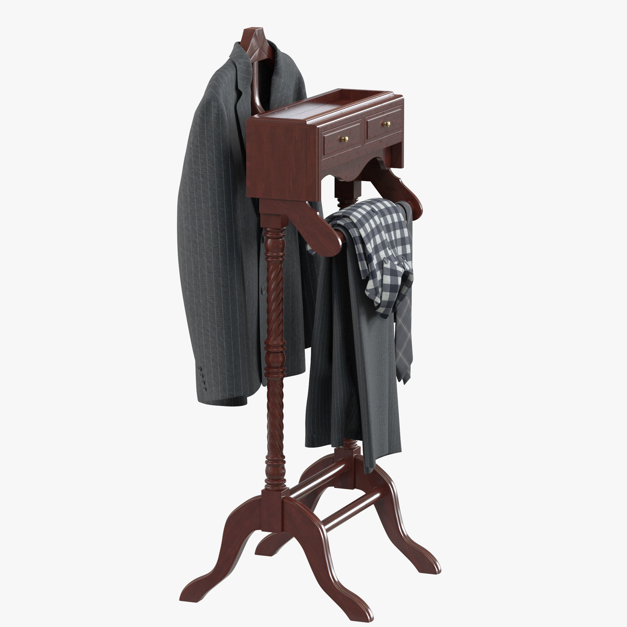 Classic Valet Stand 3D model_8