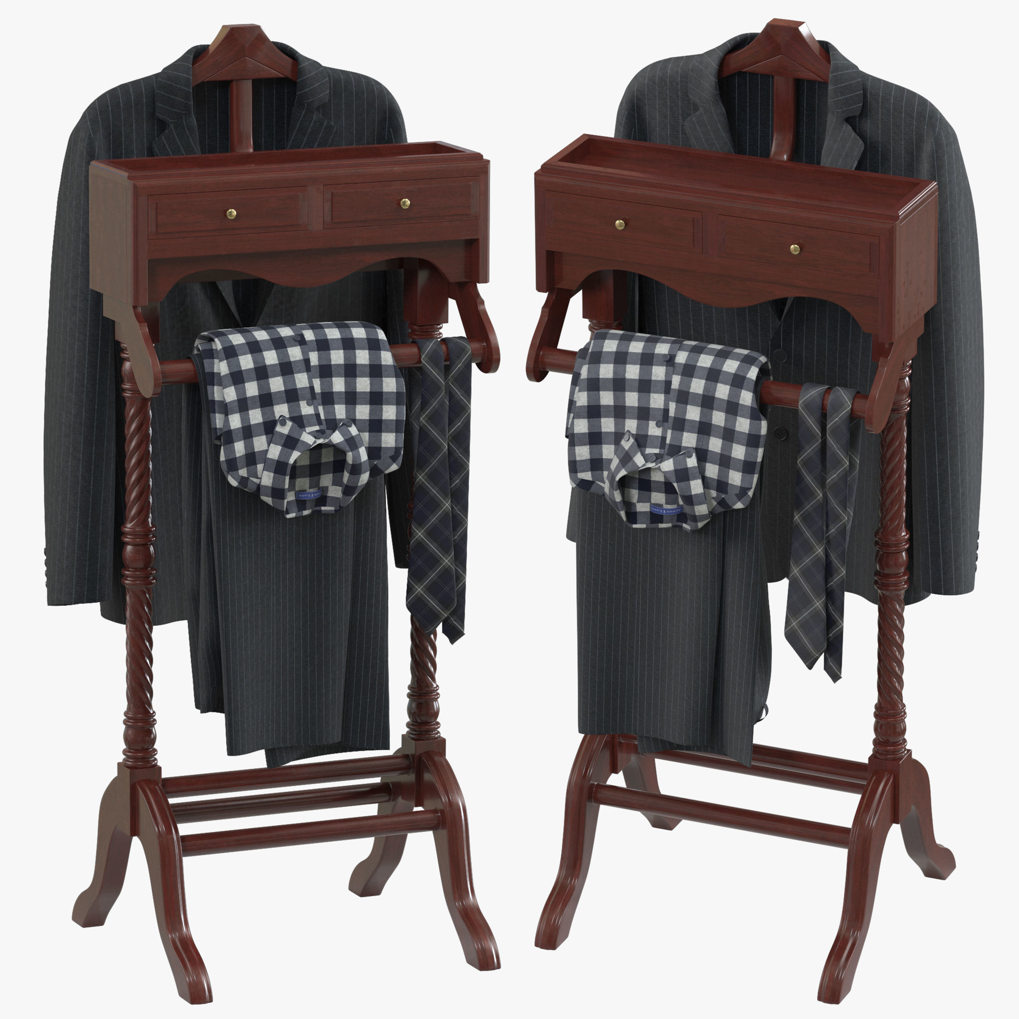 Classic Valet Stand 3D model_1