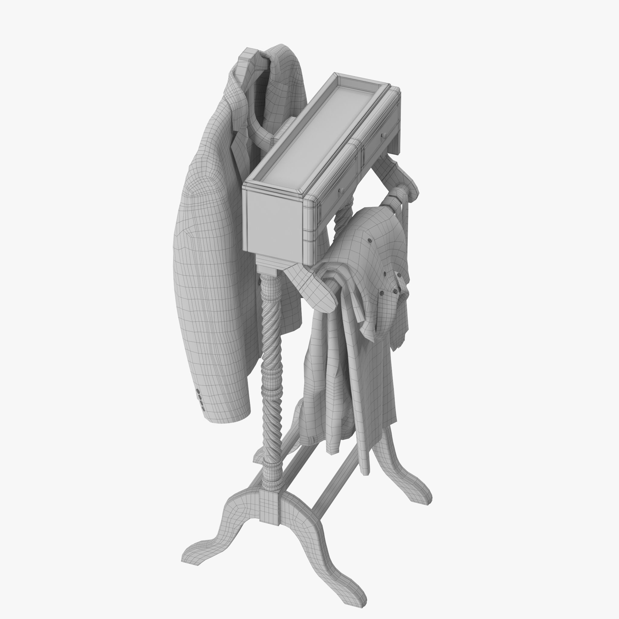 Classic Valet Stand 3D model_14