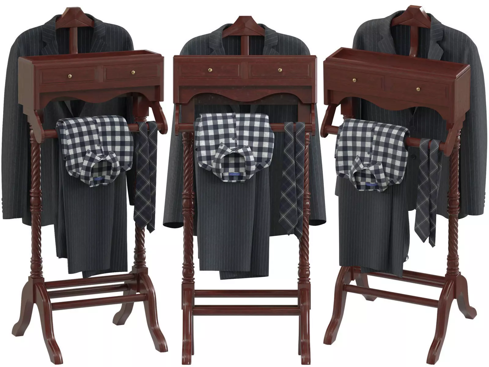 Classic Valet Stand 3D model_0
