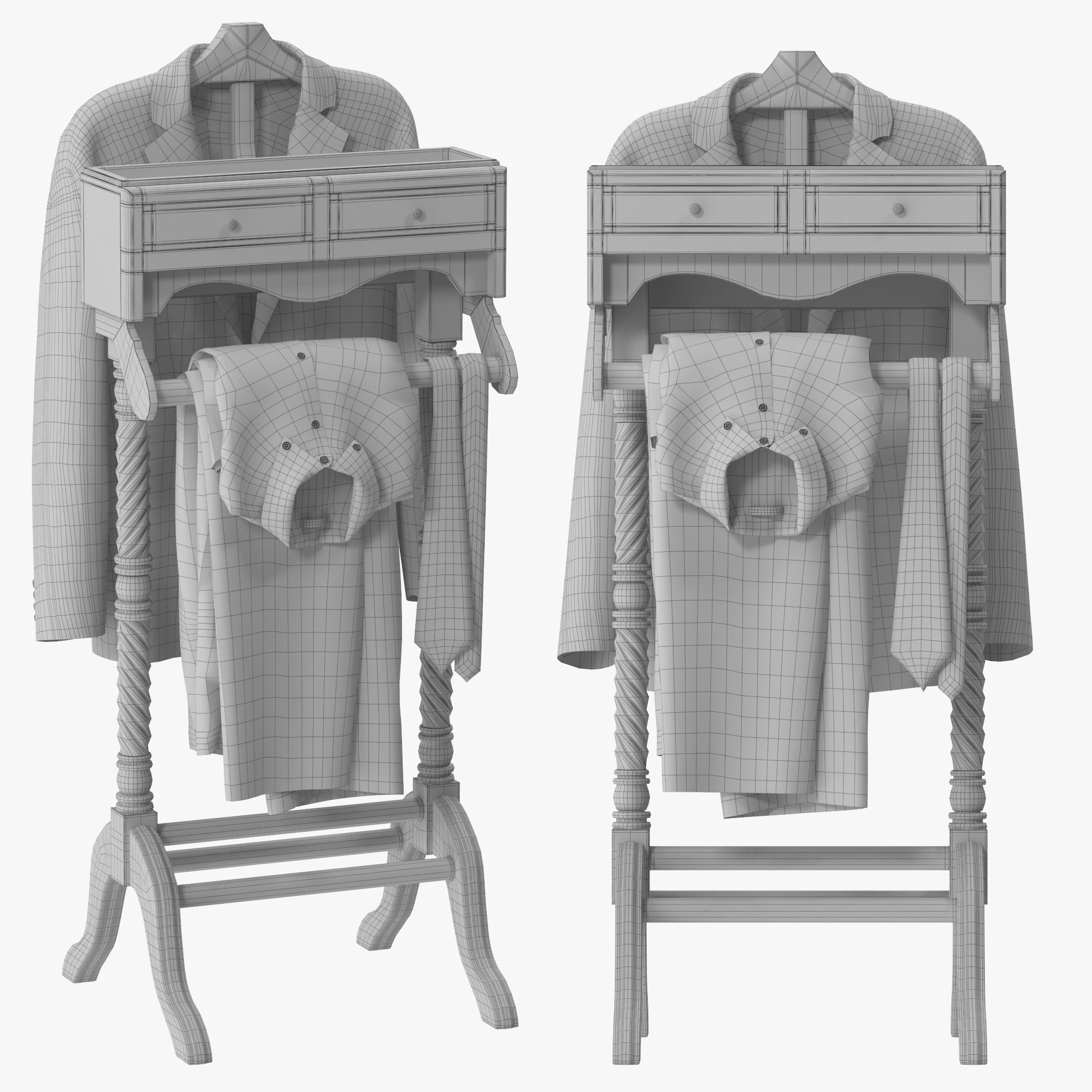 Classic Valet Stand 3D model_15