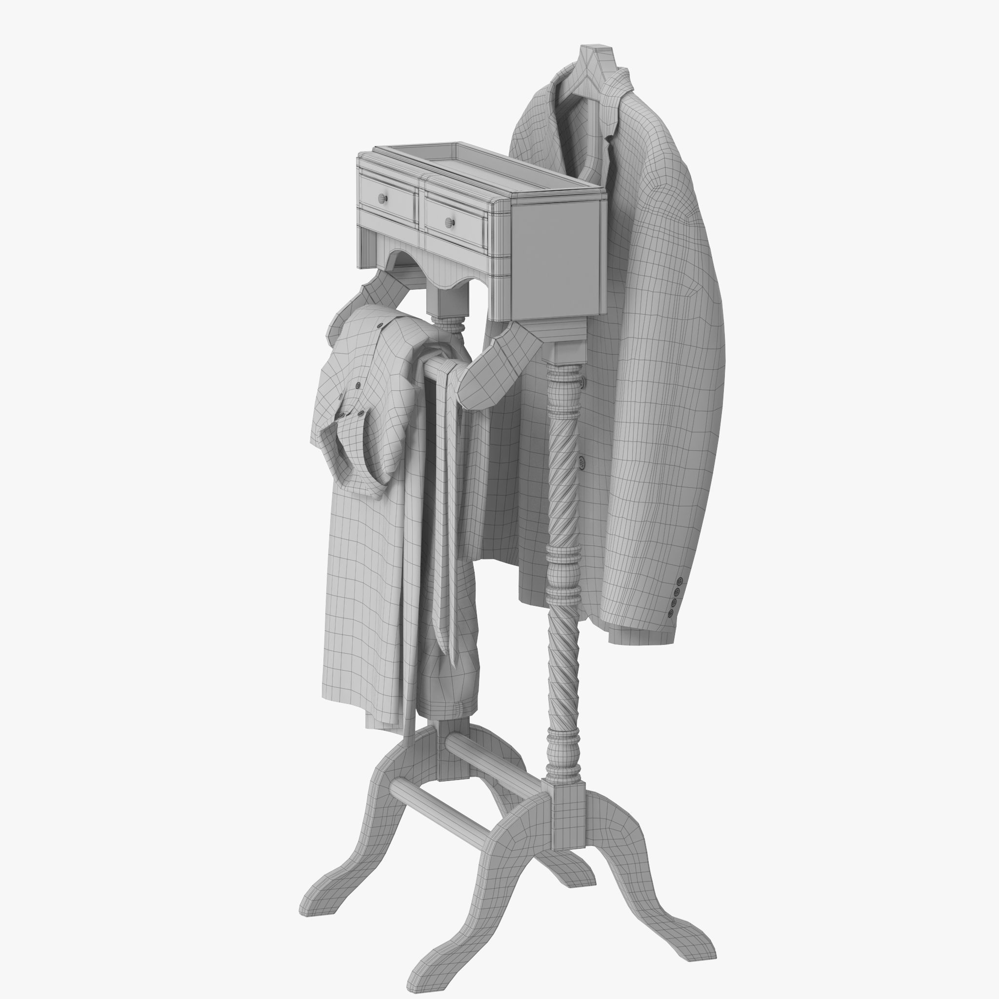 Classic Valet Stand 3D model_13