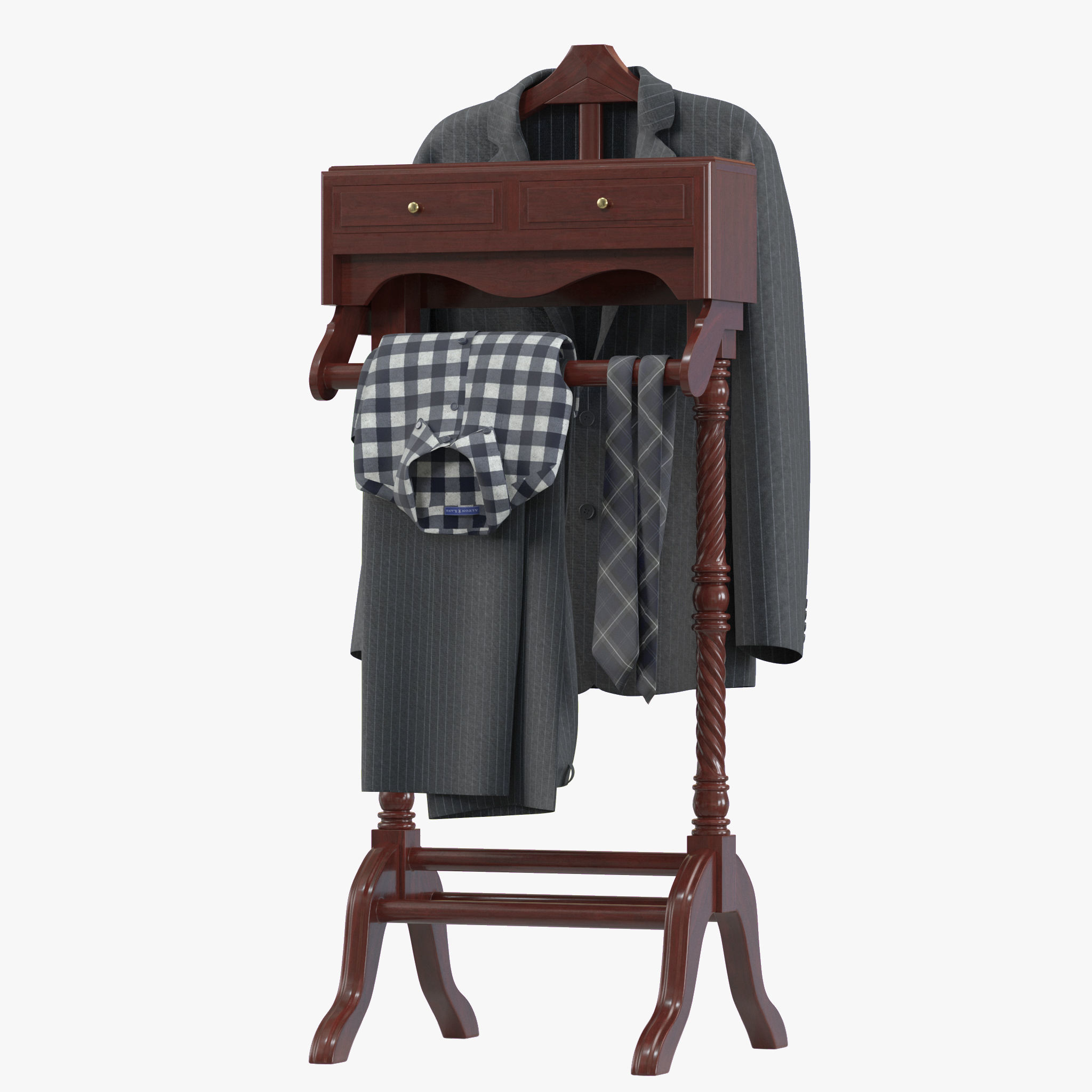 Classic Valet Stand 3D model_6