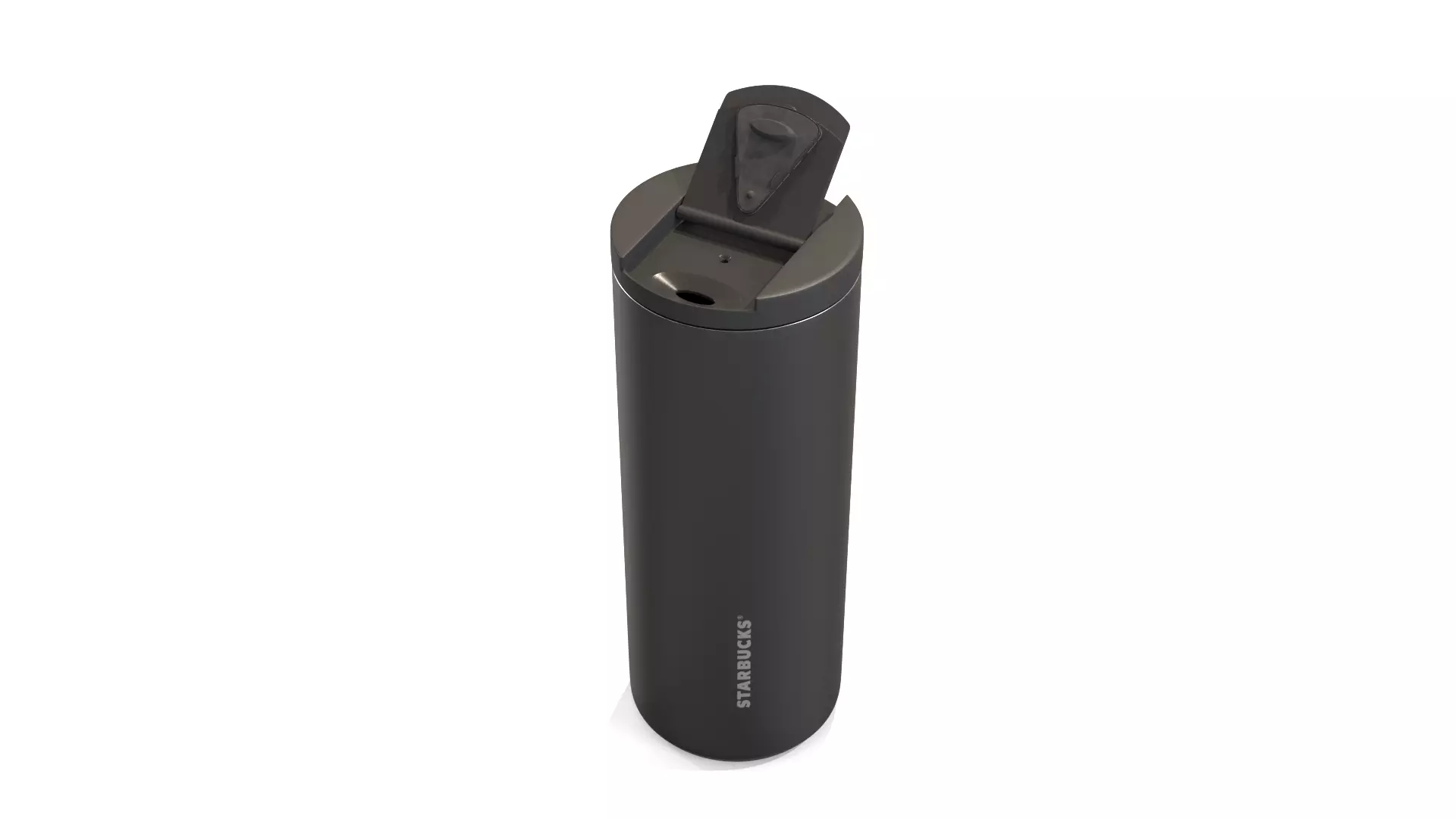 Black Insulated Travel Thermos Bottle PBR Low-poly 3D model