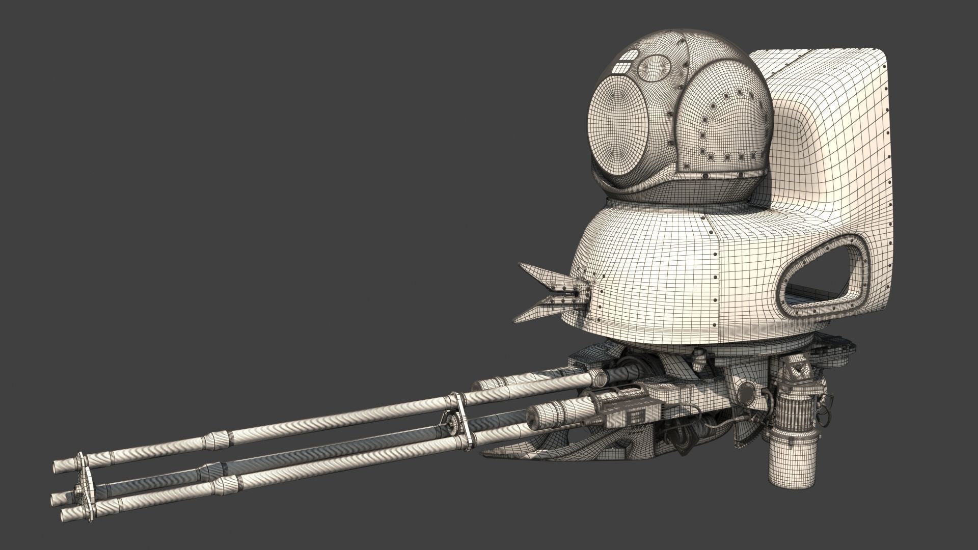 Oto Melara TM197B and Aselsan Asleflir300T 3D model_13