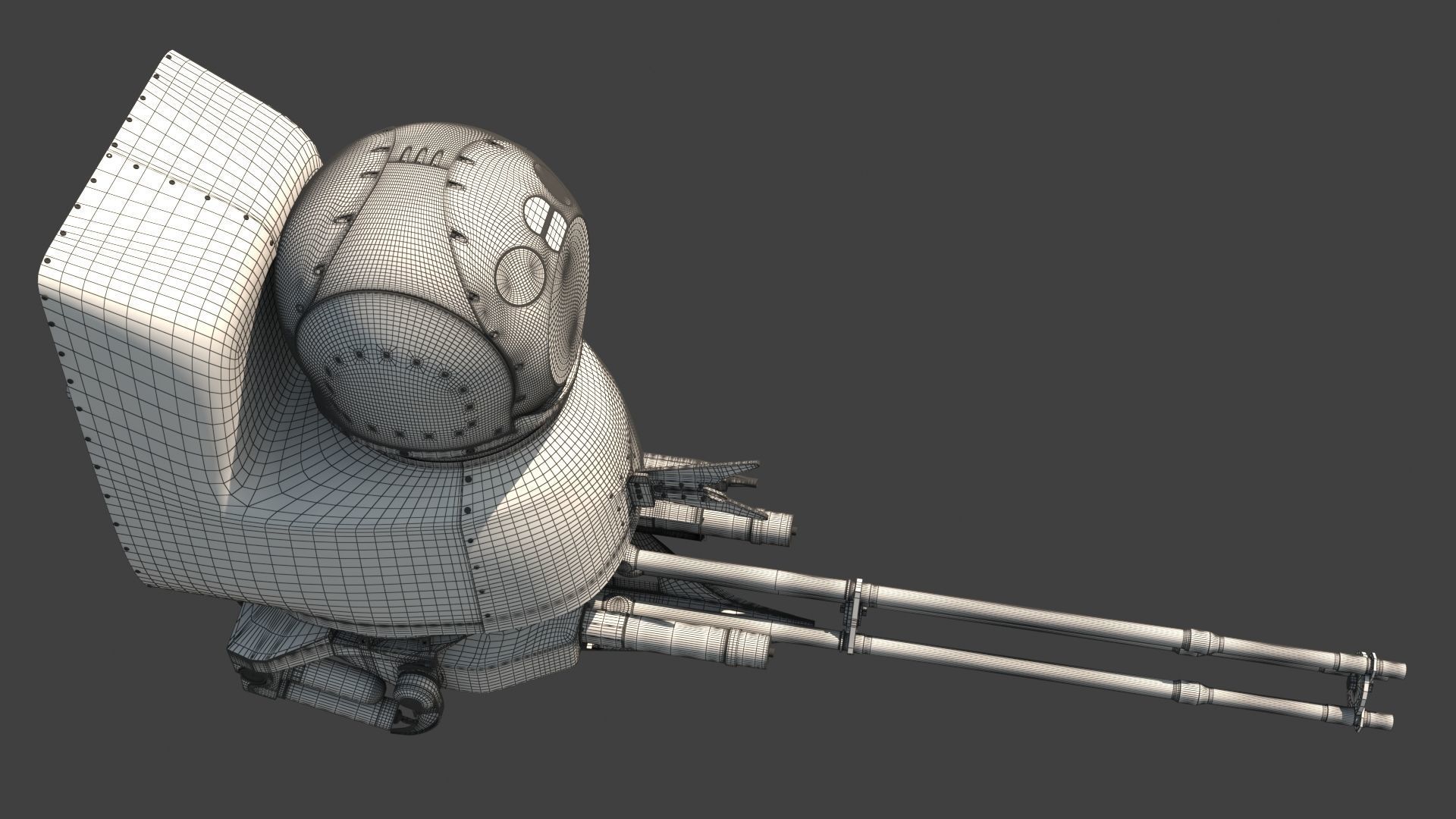 Oto Melara TM197B and Aselsan Asleflir300T 3D model_14