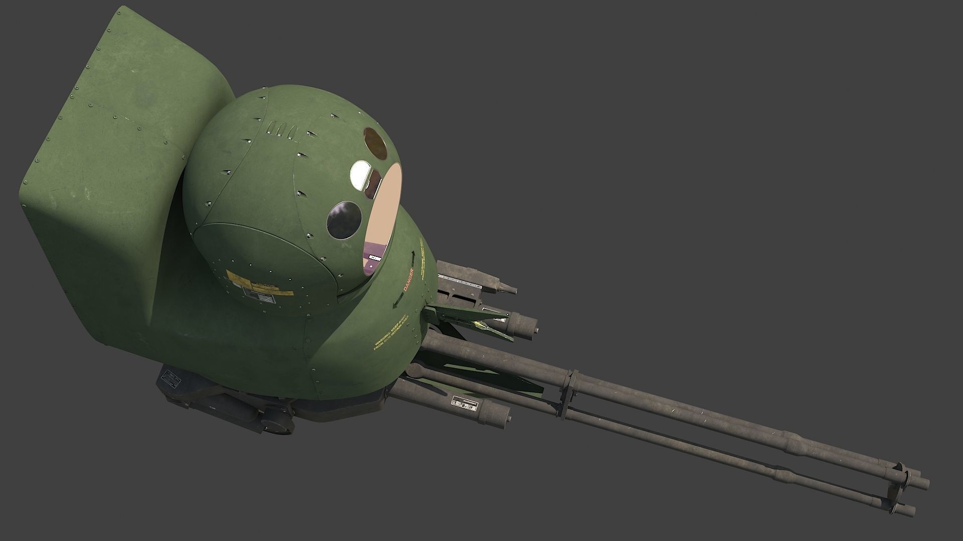 Oto Melara TM197B and Aselsan Asleflir300T 3D model_4