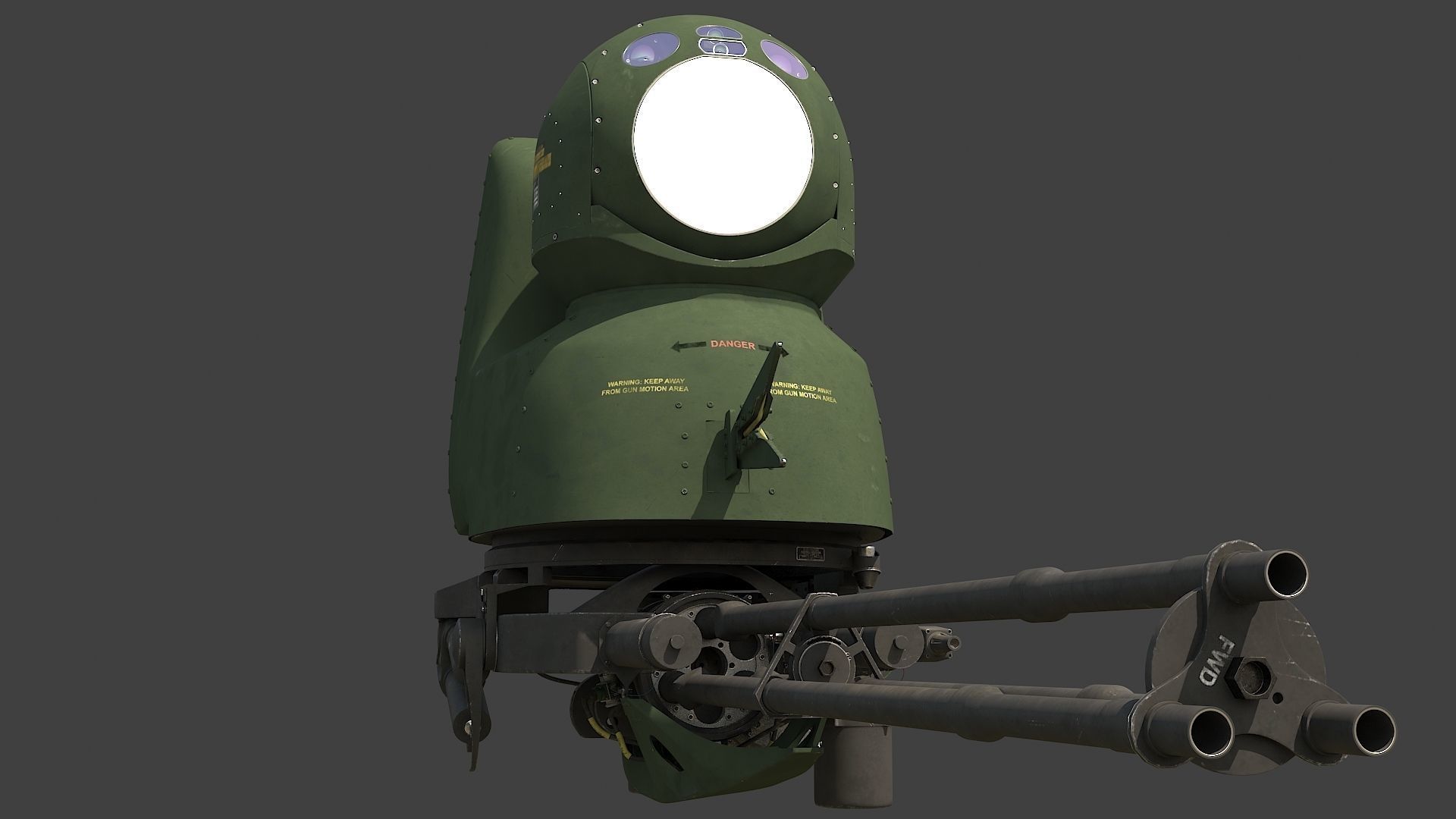 Oto Melara TM197B and Aselsan Asleflir300T 3D model_7