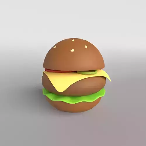 Burger v1 002 Low-poly 3D model