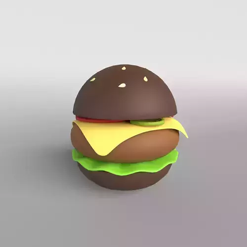 Burger v1 003 Low-poly 3D model