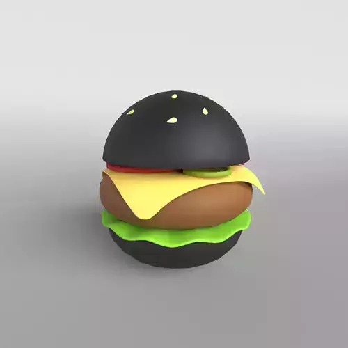 Burger v1 004 Low-poly 3D model