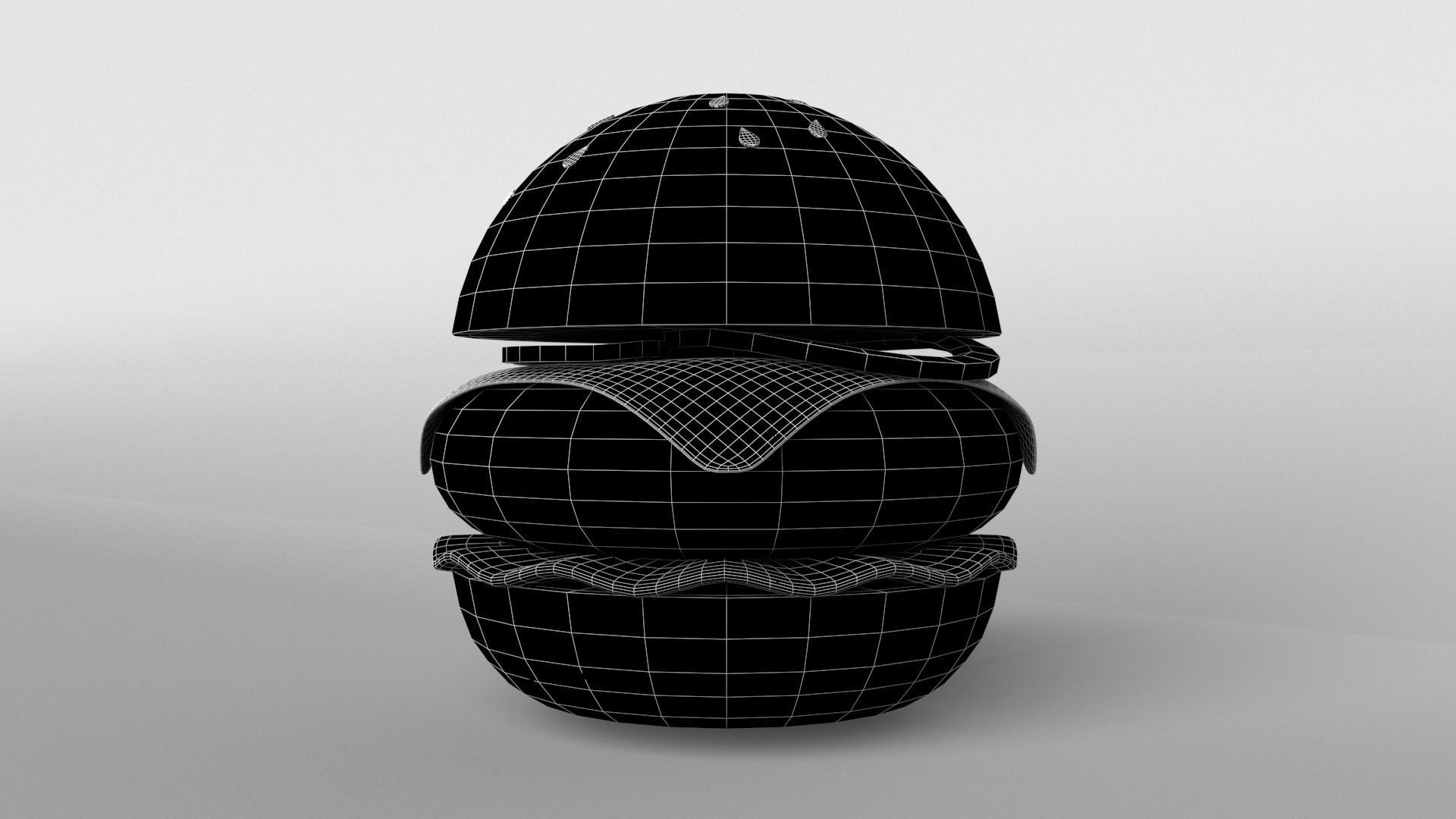 Burger v1 005 Low-poly 3D model_7