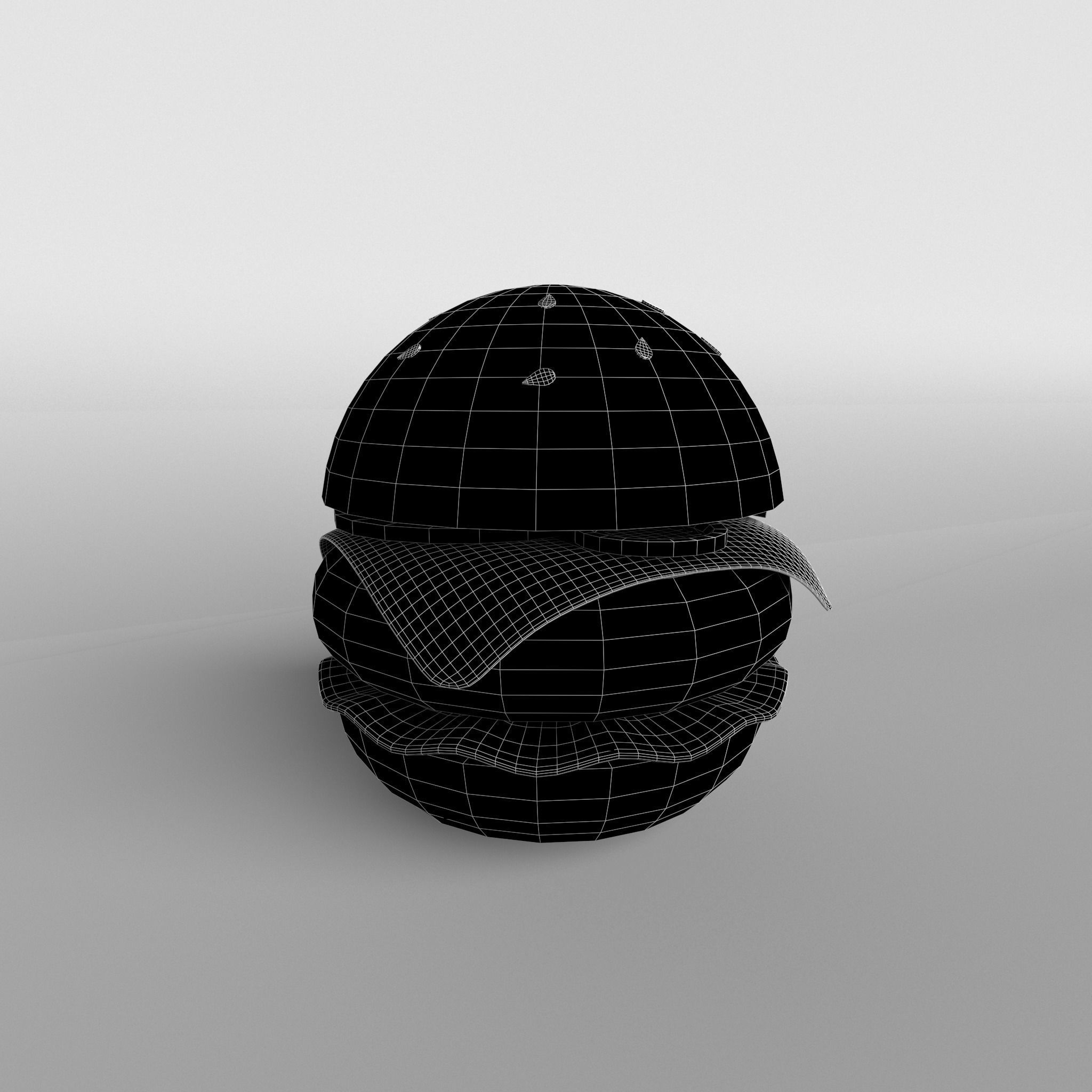 Burger v1 006 Low-poly 3D model_5