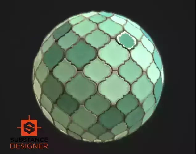 Orienltal Tiles PBR Smart Material