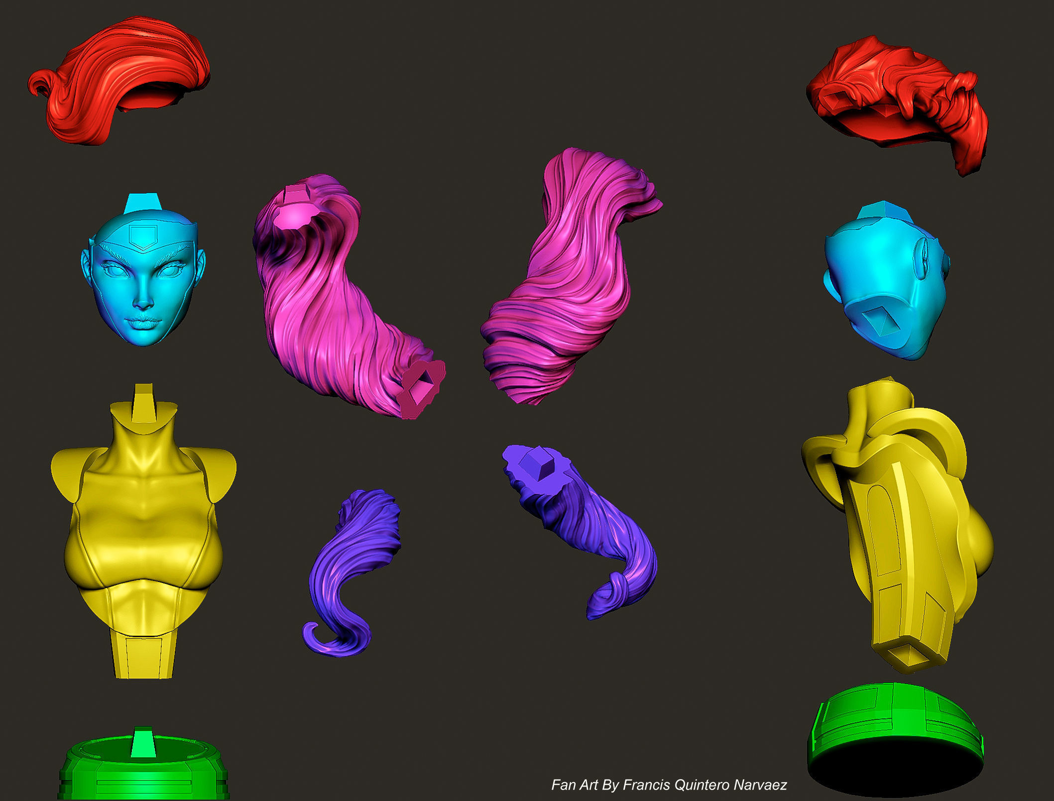 Campbells Jean Grey  Bust 3D print model_2