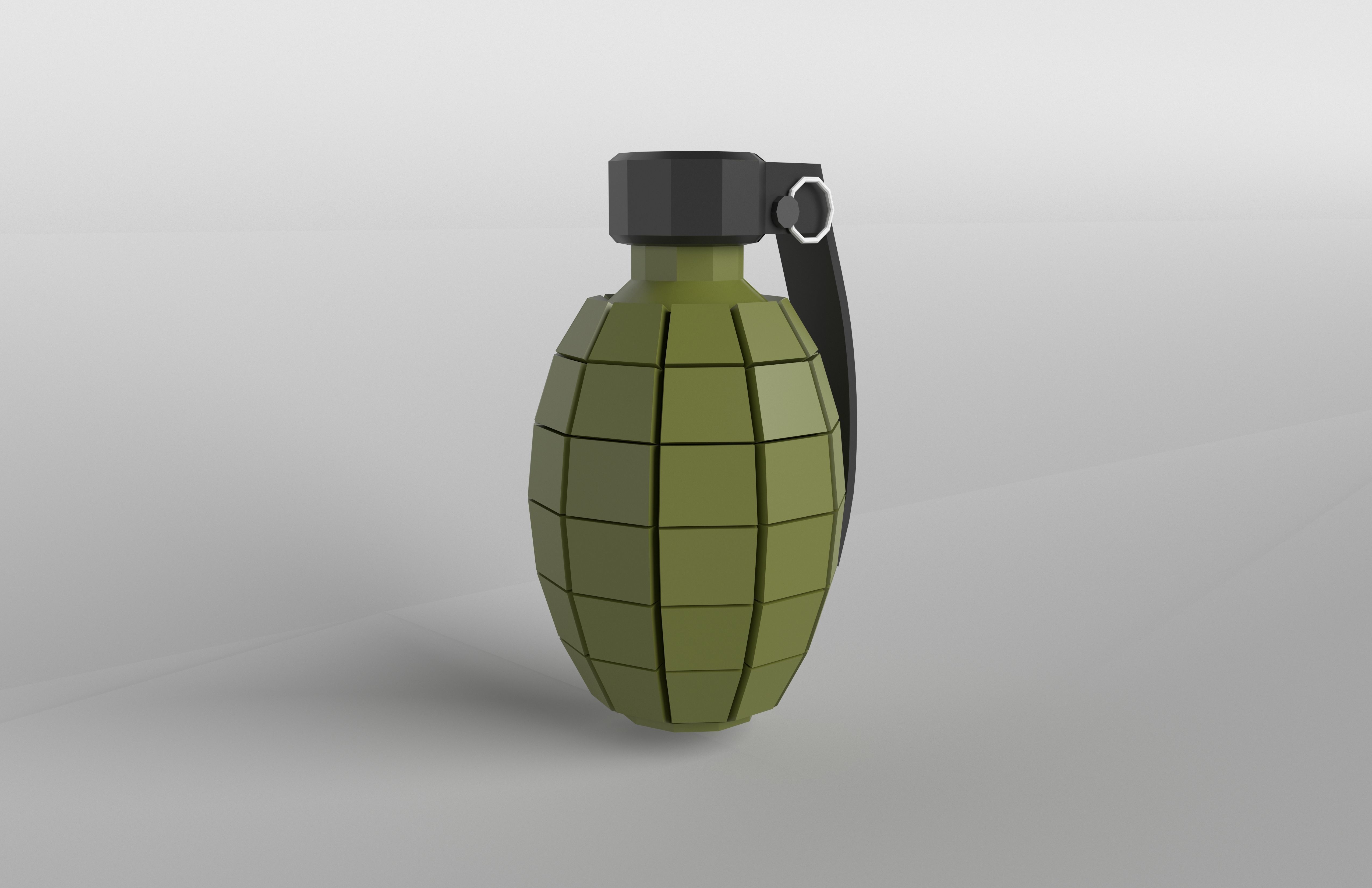 Grenade v1 001 Low-poly 3D model_2