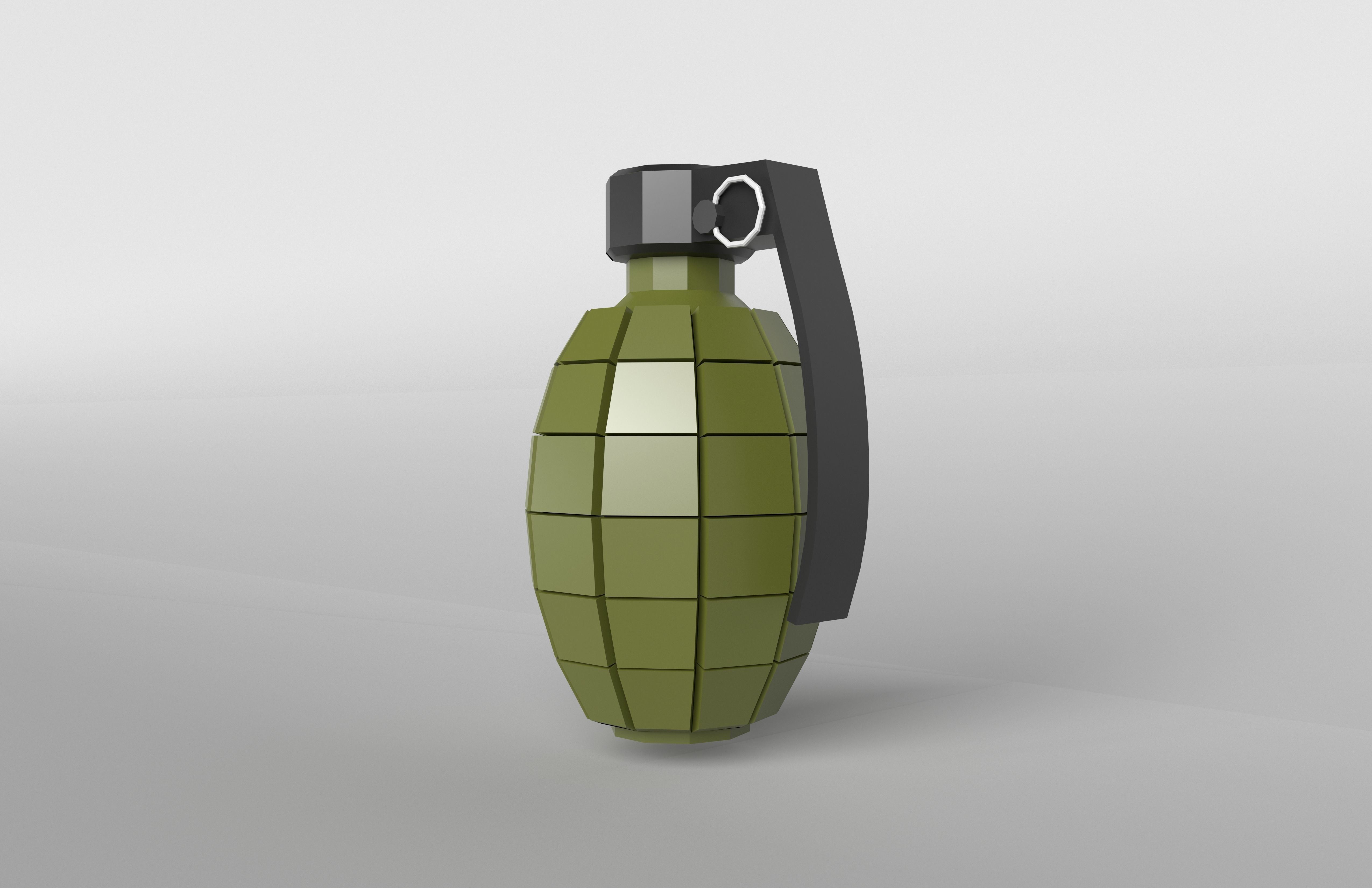 Grenade v1 001 Low-poly 3D model_3
