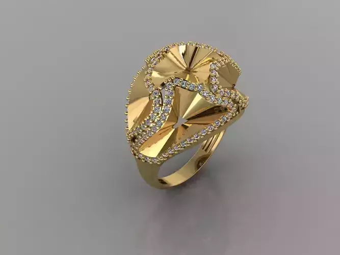 GC GOLD Y210- Diamond gold Ring 
