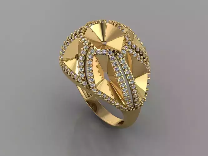 GC GOLD Y211- Diamond gold Ring 