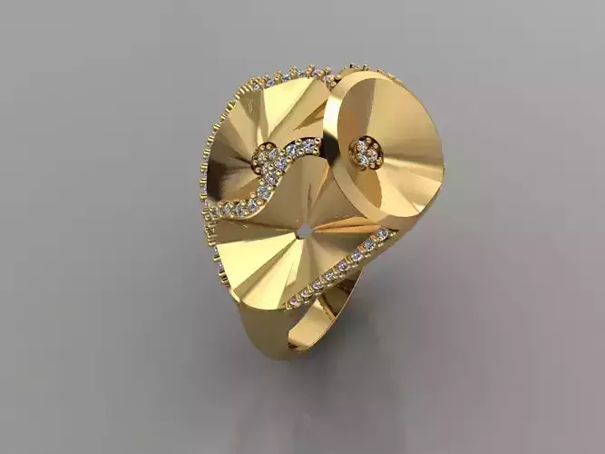 GC GOLD Y212- Diamond gold Ring 