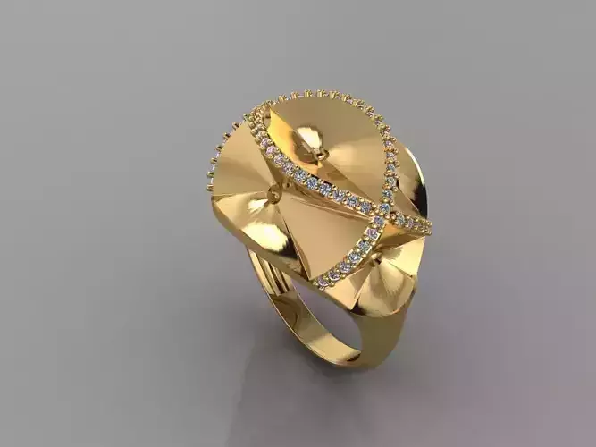 GC GOLD Y213- Diamond gold Ring 