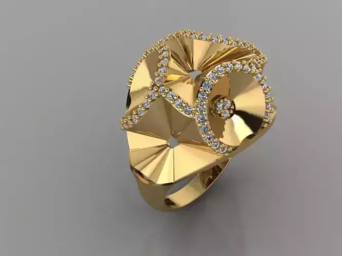 GC GOLD Y214- Diamond gold Ring 