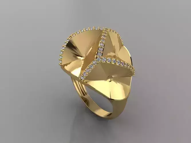 GC GOLD Y215- Diamond gold Ring 