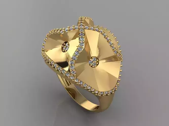 GC GOLD Y216- Diamond gold Ring 