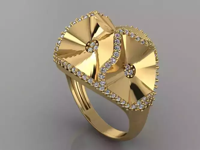 GC GOLD Y217- Diamond gold Ring 