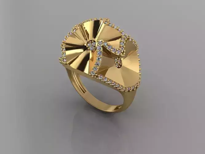 GC GOLD Y218- Diamond gold Ring 