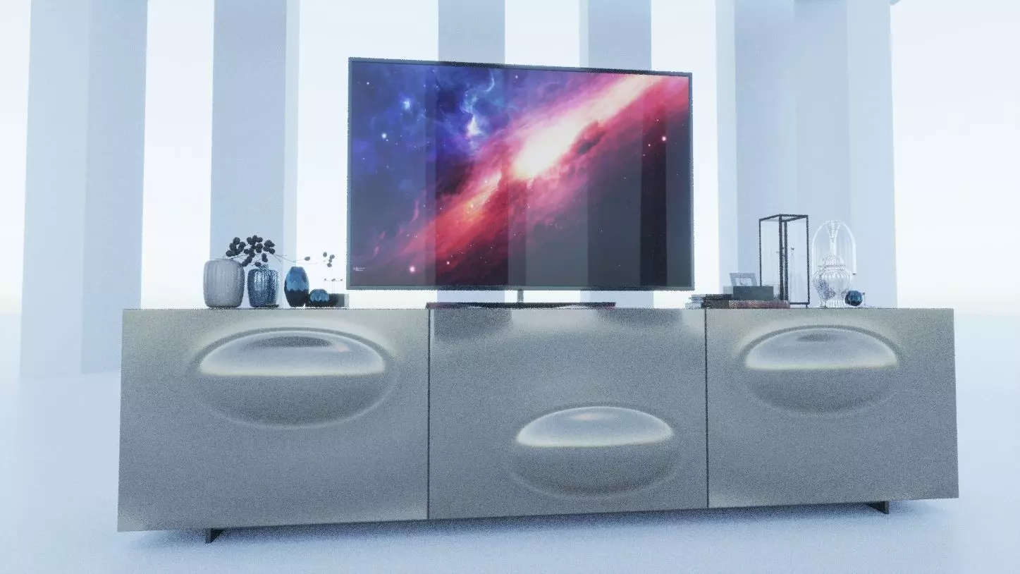 tv and decoration 3D model