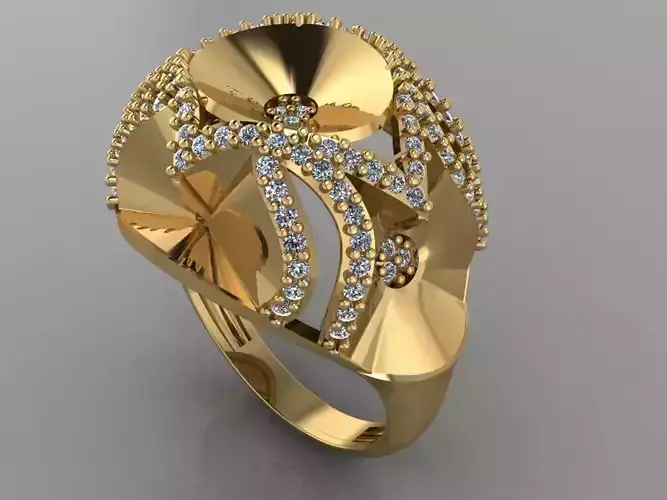 GC GOLD Y219- Diamond gold Ring 
