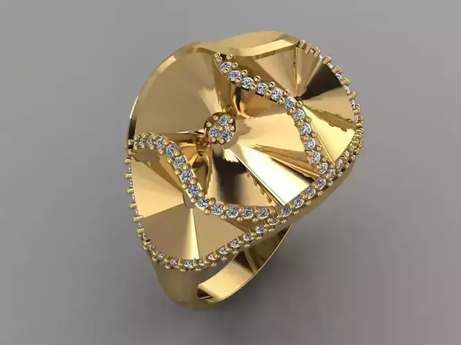 GC GOLD Y221- Diamond gold Ring 