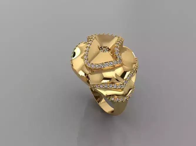 GC GOLD Y222- Diamond gold Ring 