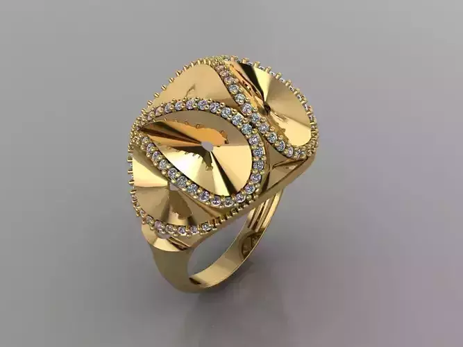 GC GOLD Y223- Diamond gold Ring 