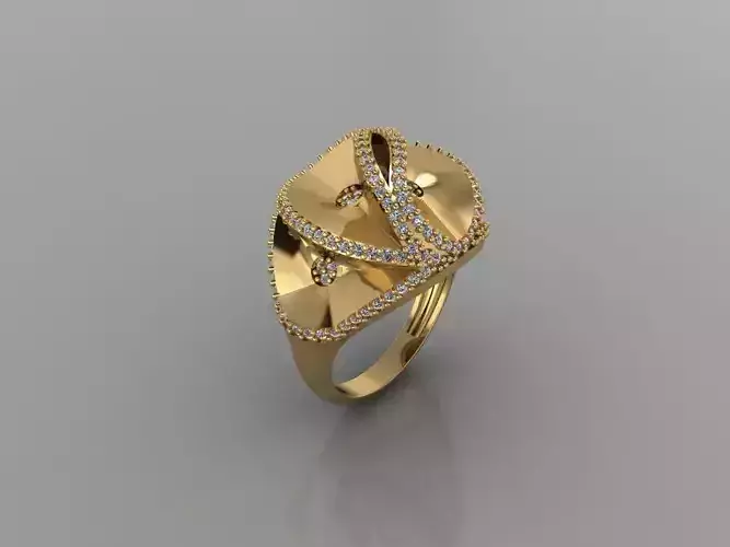 GC GOLD Y224- Diamond gold Ring 