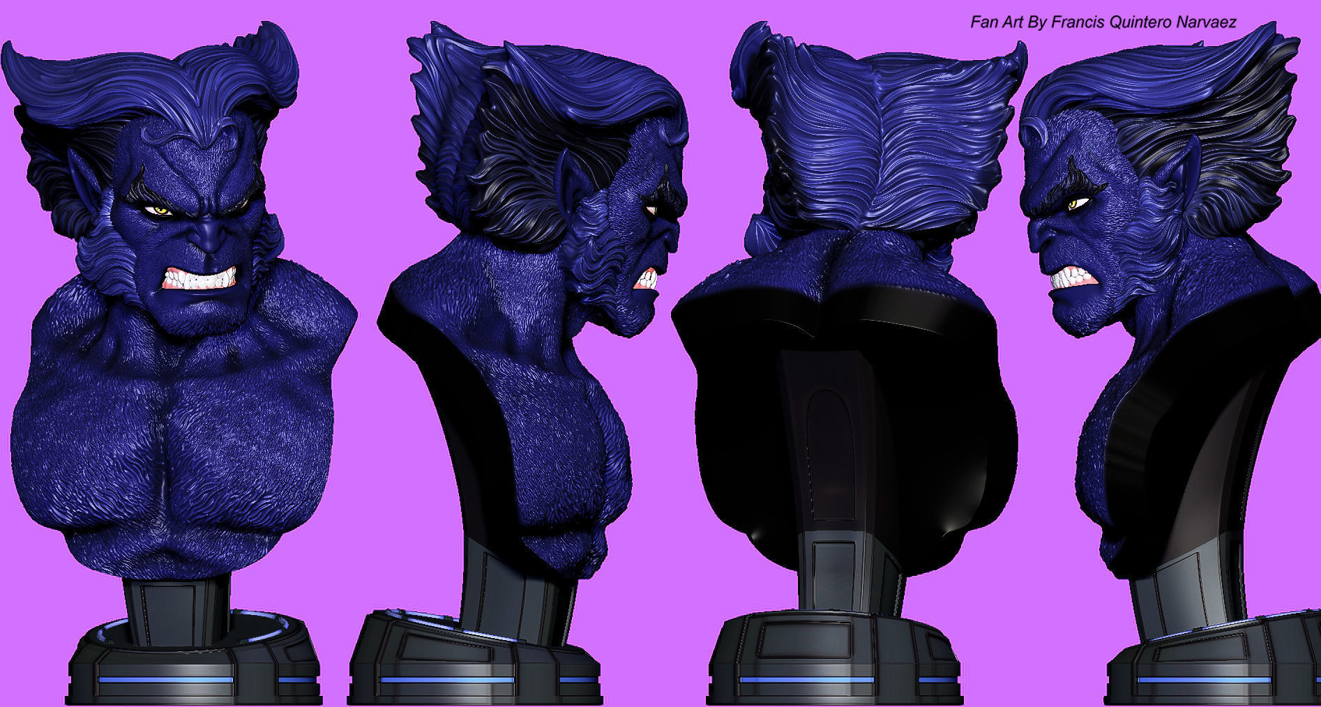 Campbells Beast Bust 3D print model_1