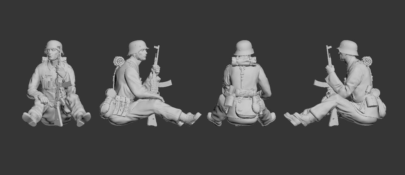 German soldier 3D print model_1