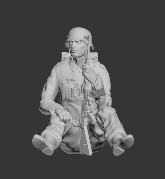 German soldier 3D print model_3