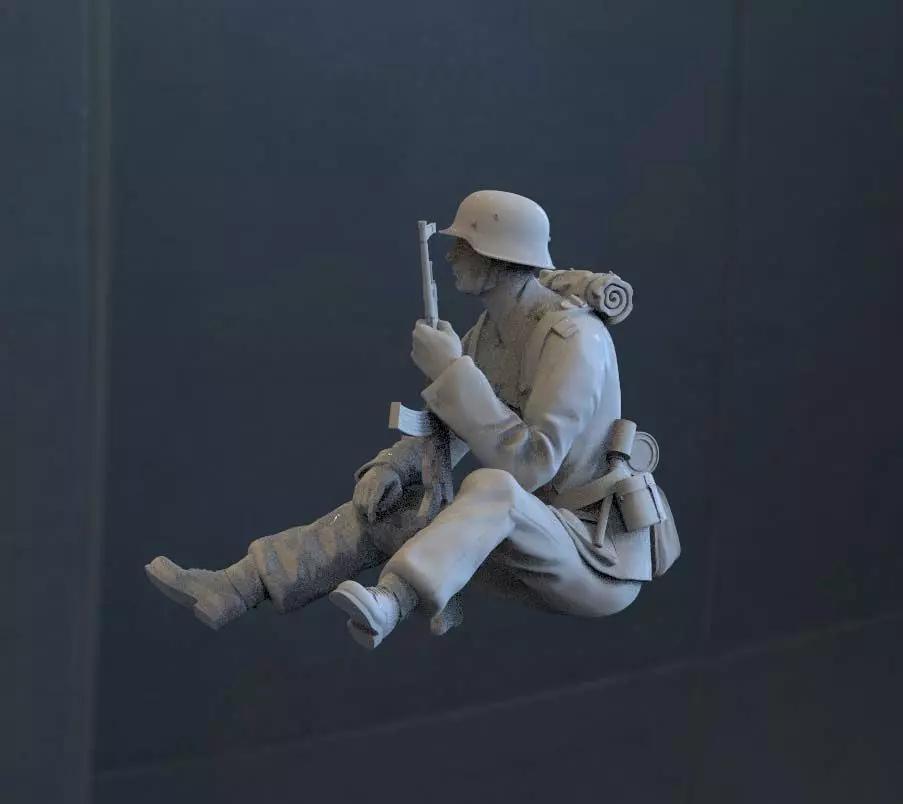 German soldier 3D print model_0