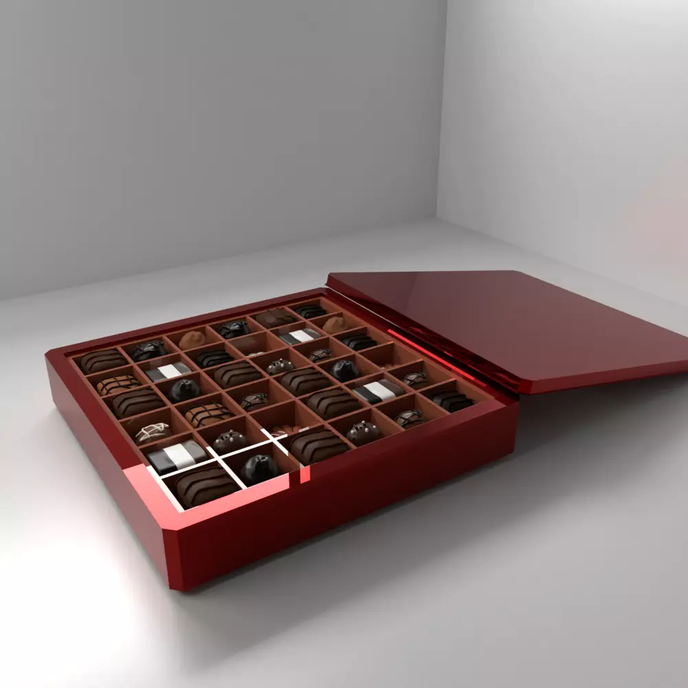 Chocolates in a Box 3D model_0