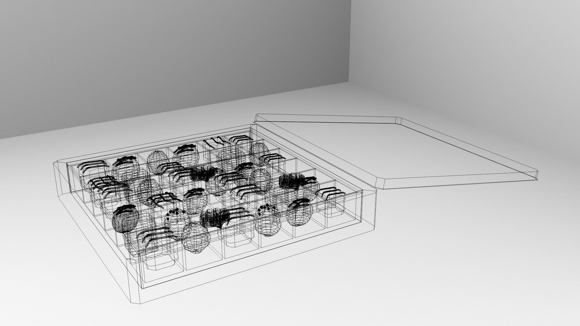 Chocolates in a Box 3D model_4