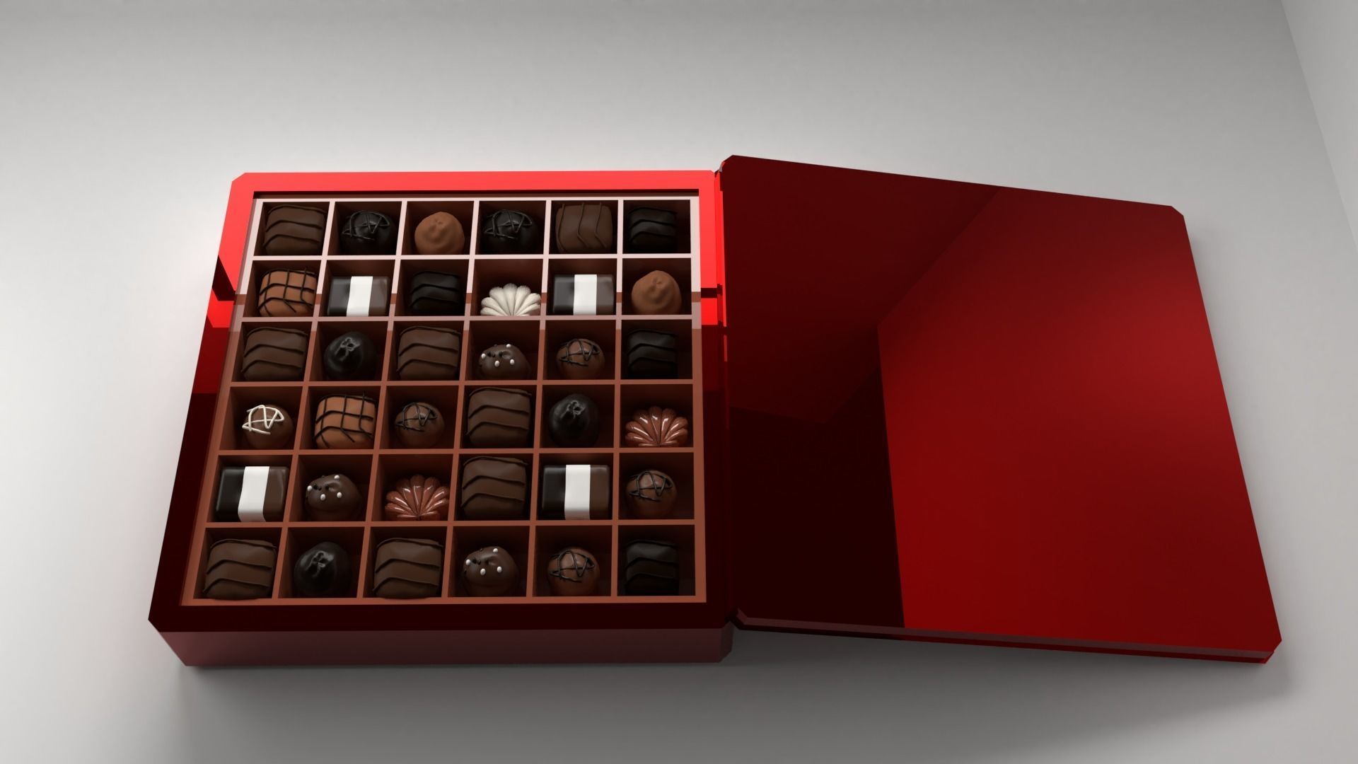 Chocolates in a Box 3D model_2