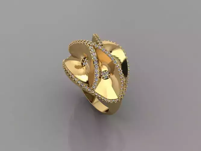 GC GOLD Y225- Diamond gold Ring 