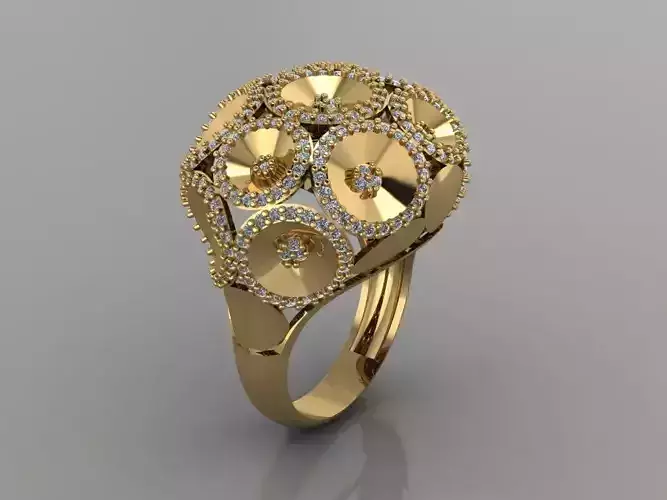 GC GOLD Y226- Diamond gold Ring 