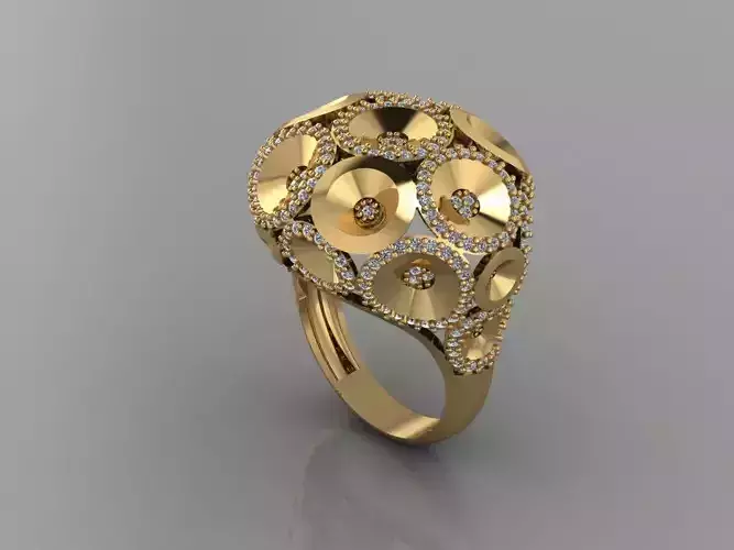 GC GOLD Y227- Diamond gold Ring 